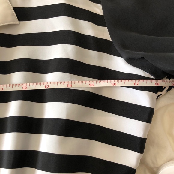Vintage black and white striped blouse - Picture 9 of 12